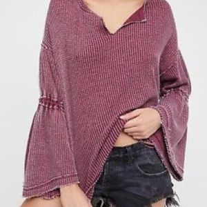 We the Free Dahlia Bell Sleeve Thermal Top